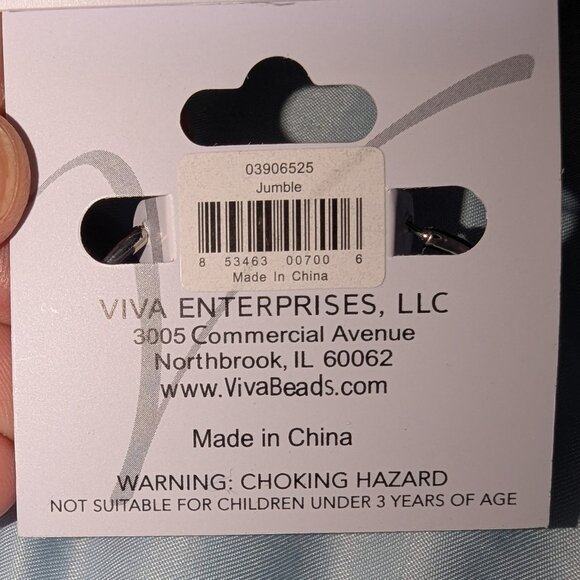 Viva Beads Blue & Yellow Ceramic Bead Hoop Earrings 5130 - Picture 6 of 6